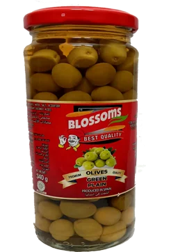 ব্লোশমস সবুজ প্লেন জলপাই (অলিভাস) ৩৪০ গ্রাম (Blossoms Green Plain Olives 340gm)