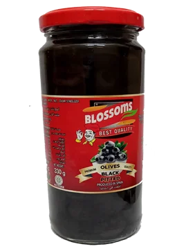 ব্লোশমস কালো পিট্টেড জলপাই (অলিভাস) ৩৩০ গ্রাম (Blossoms Black Pitted Olives 330gm)
