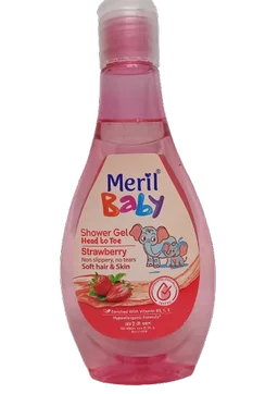 মেরিল বেবি শাওয়াল জেল (স্ট্রবেরী) ২০০মি.লি. (Meril Baby Shower Gel (Strawberry) 200ml)